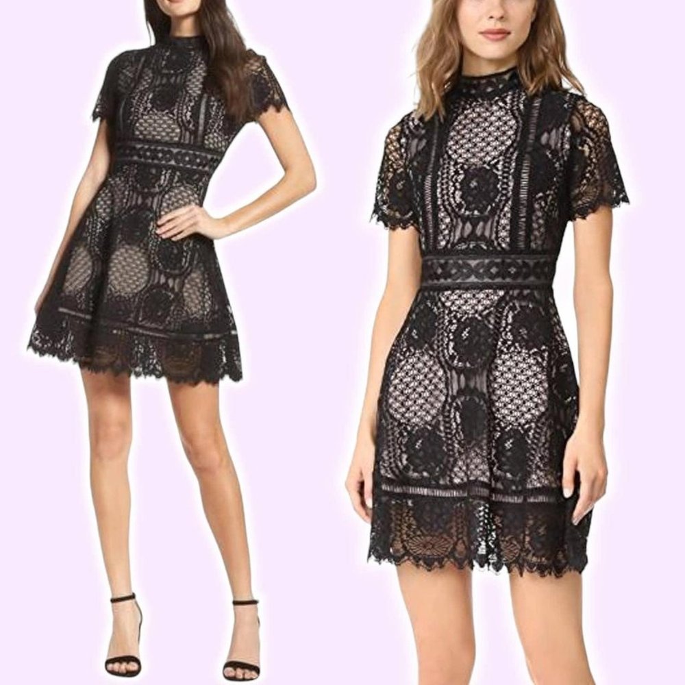 BB Dakota Aria Lace Short Sleeve Dress